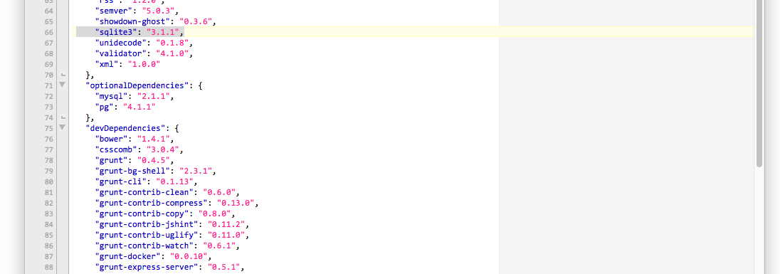 Line 66 Package.json removal