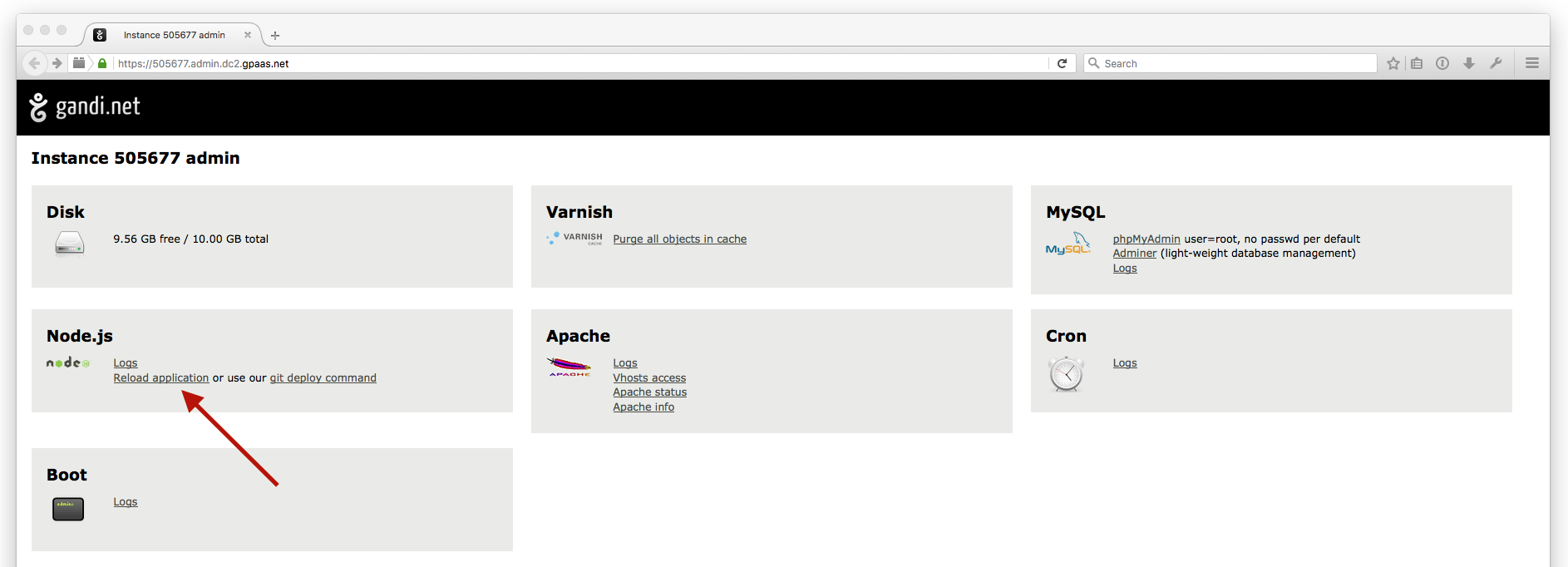 Restarting a NodeJS application
