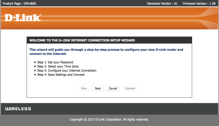finished d-link restore