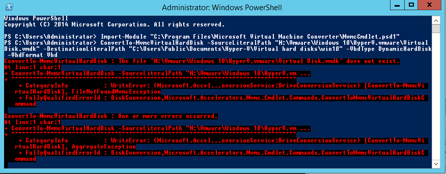 powershell conversion error